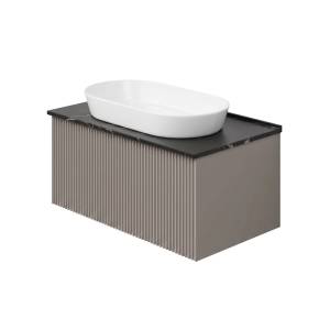 Тумба с раковиной La Fenice Terra Cappuccino NFNC-01-TER-C-80-3-M-GB бежевая матовая, 80 см