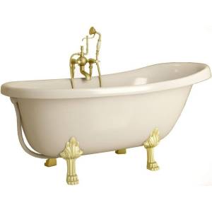 Ванна из искусственного камня Фэма Салерно 170x80 с золотыми ножками