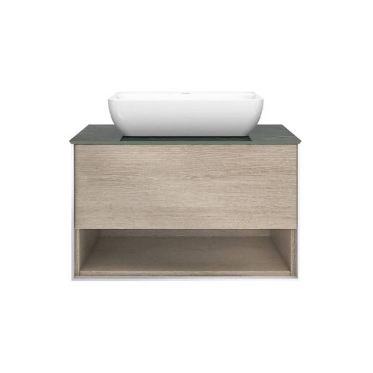 Тумба под раковину Kerama Marazzi Plaza Modern PLB.M.80.1\OAK.O подвесная 80 дуб орегон 1 ящик + полка