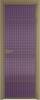Межкомнатная дверь Profil Doors 4 AX цвет профиля Шампань, стекло безопасное 6 мм мору фиолетовое 600x2000