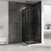 Душевой уголок Abber Schwarzer Diamant AG02080BDTH 80x195x80, профиль Черный фото 2