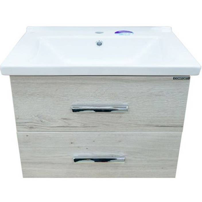 Тумба с раковиной Comforty Парма-80 00004143491 дуб дымчатый