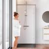 Душевая перегородка Am.Pm X-Joy W94WI-110-F1-MTE 110x195, стекло прозрачное 6 мм, профиль хром матовый фото 3