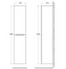 Шкаф-пенал Belbagno Acqua ACQUA-1600-2A-SC-RR-P 32x32x160 Rovere Rustico подвесной с двумя распашными дверцами с доводчиками, с двумя полками, универсальный фото 6