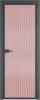 Межкомнатная дверь Profil Doors 1 AX цвет профиля Серая ночь, стекло безопасное 6 мм мору розовое 600x2000