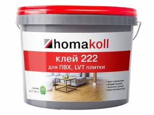 Клей для ПВХ, LVT плитки, водно-дисперсионный Homakoll 222 (3,5 кг)