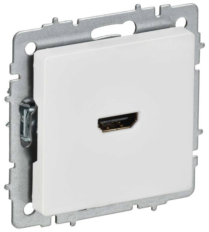 Розетка HDMI IEK Brite BR-H10-K91 арктический белый