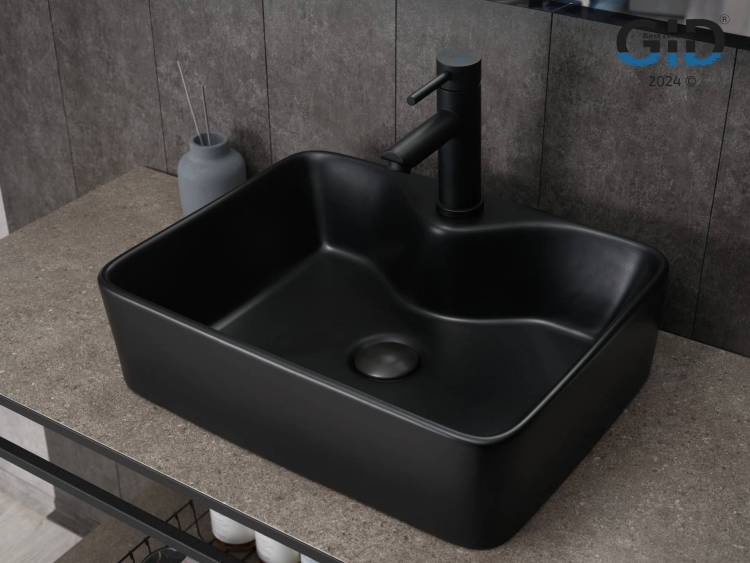 Раковина Gid Geométrico Bm9091 53373 черная матовая, 48x37x13
