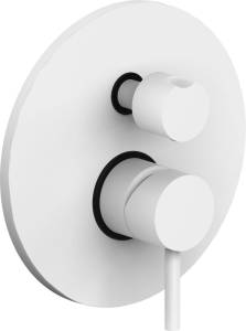 Смеситель для ванны с душем Paffoni Light LIG019BO с ВНУТРЕННЕЙ ЧАСТЬЮ, белый