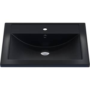 Раковина Uperwood Foster Quartz 291030053 черная матовая, уголь, 60x45.5 Раковина Uperwood Foster Quartz 291030053 черная матовая, уголь, 60x45.5