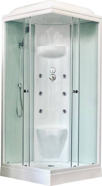 Душевая кабина Royal Bath RB 90HP7-WT с низким поддоном, с сиденьем