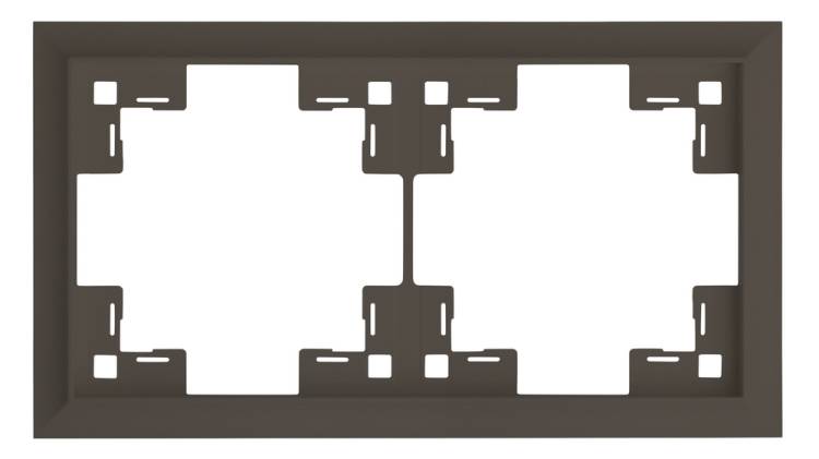 Двухместная рамка Rikett Classic 35920 CP капучино