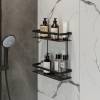 Полка Teymi Helmi T90236 двухъярусная, черная матовая фото 5