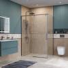 Душевой уголок BelBagno SOFT_CLOSE-1-AH-1-130/90-C-GM профиль оружейная сталь, стекло прозрачное, 130x90x200 фото 3