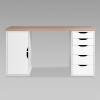 Стол письменный Гуд Лакк Ингар S01606 Дуб беленый/белый фото 2