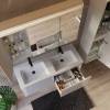 Тумба с раковиной Dreja W 125 двойная белый глянец фото 10