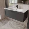 Тумба с раковиной Terminus Classik CLA101001701601O графит , 100x38