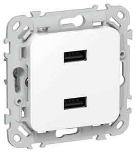 Розетка USB type A+A IEK Flite FI-U21-D31-K01 белый