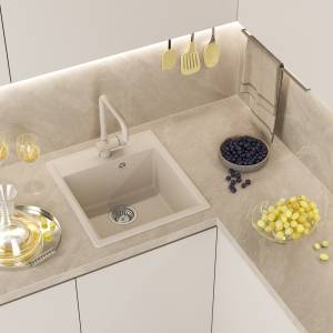 Мойка кухонная Misty Империал IMP-46х51-02 бежевый, 46x51