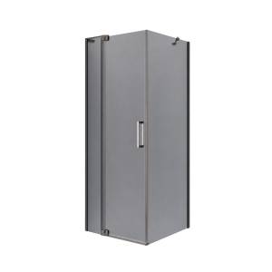 Душевой уголок Cezares SLIDER-AH-1-80-70/80-GRIGIO-GM профиль оружейная сталь, стекло серый, 70x80x195
