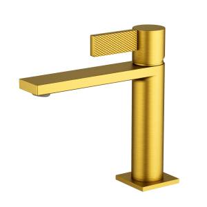 Смеситель для раковины Timo Caisa 9061/20F золото шлифованное