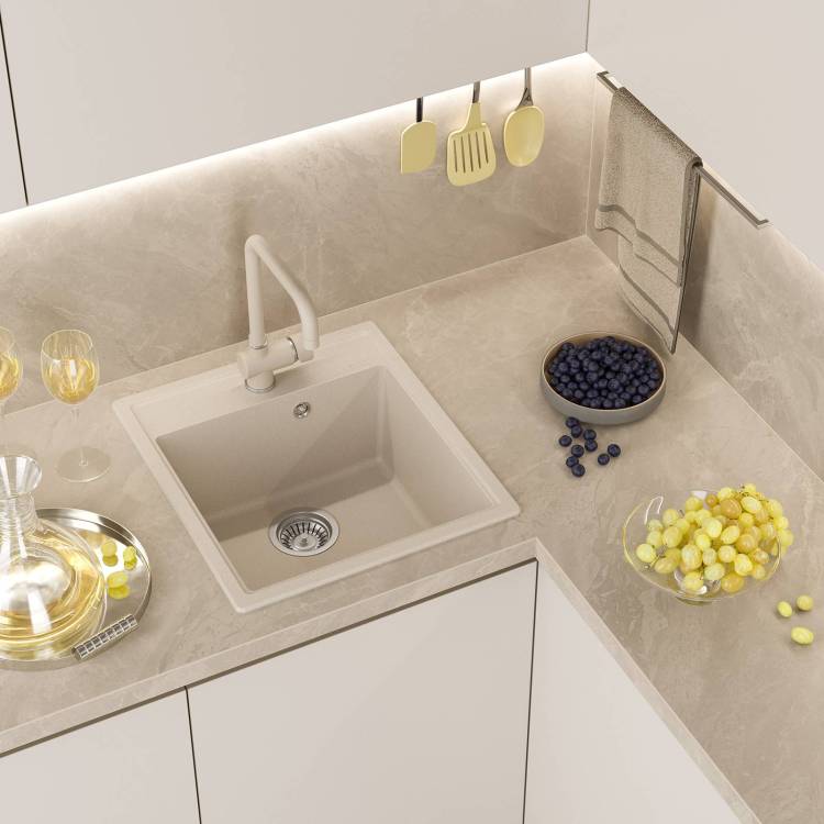 Мойка кухонная Misty Империал IMP-46х51-02 бежевый, 46x51