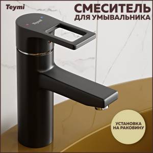 Смеситель для раковины Teymi Lina T10254 черный матовый