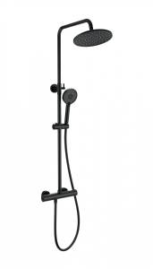 Душевая стойка Wonzon & Woghand WW-B3047-A-MB с термостатом, черный