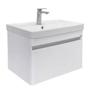 Тумба с раковиной Comforty Валдай-70П 00-00020837 белый матовый