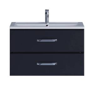 Тумба с раковиной Uperwood Foster подвесная, черная, 80 см