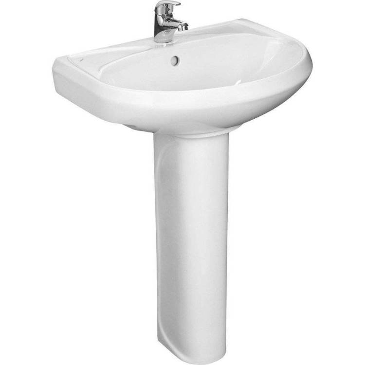 Раковина с пьедесталом Santeri Вест 1.3111.8.S00.11B.0 + 1.3601.8.S00.00B.0 58 см