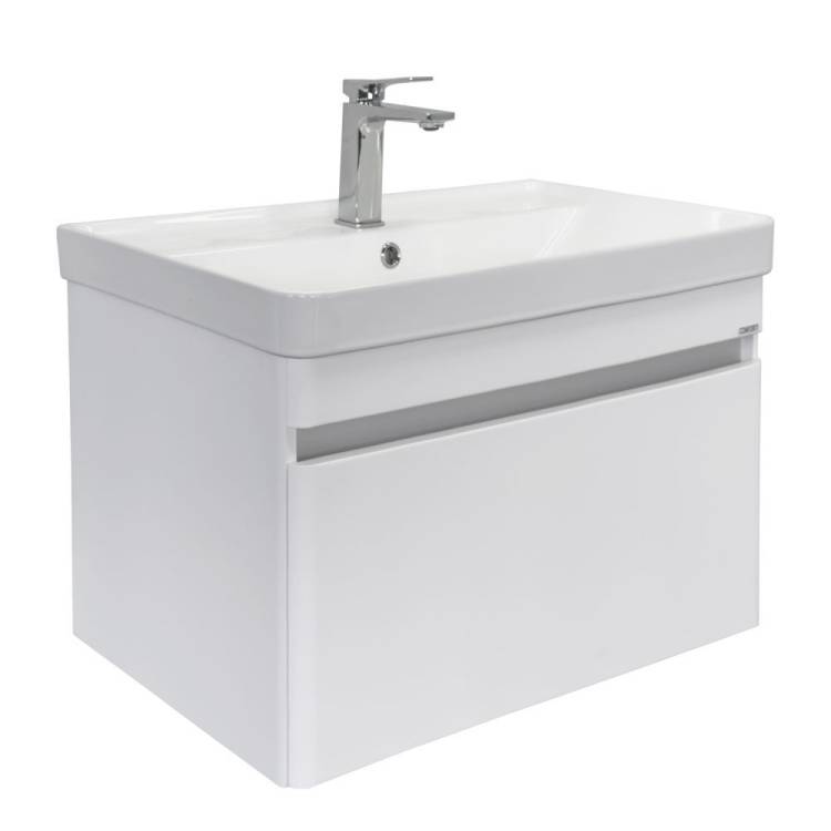 Тумба с раковиной Comforty Валдай-70П 00-00020837 белый матовый