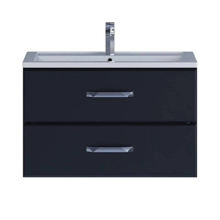 Тумба с раковиной Uperwood Foster подвесная, черная, 80 см
