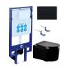Комплект Aquatek Мия SET AQUATEK Мия-MB-025 4в1 безободковый, с микролифтом, черный матовый
