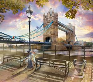 3D Фотообои Artegrafico «Тауэрский мост» FK-024 песок