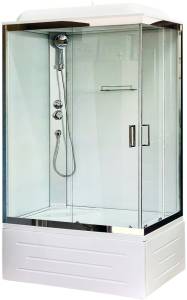 Душевая кабина Royal Bath BP RB8120BP5-WT-CH-L с высоким поддоном, с сиденьем