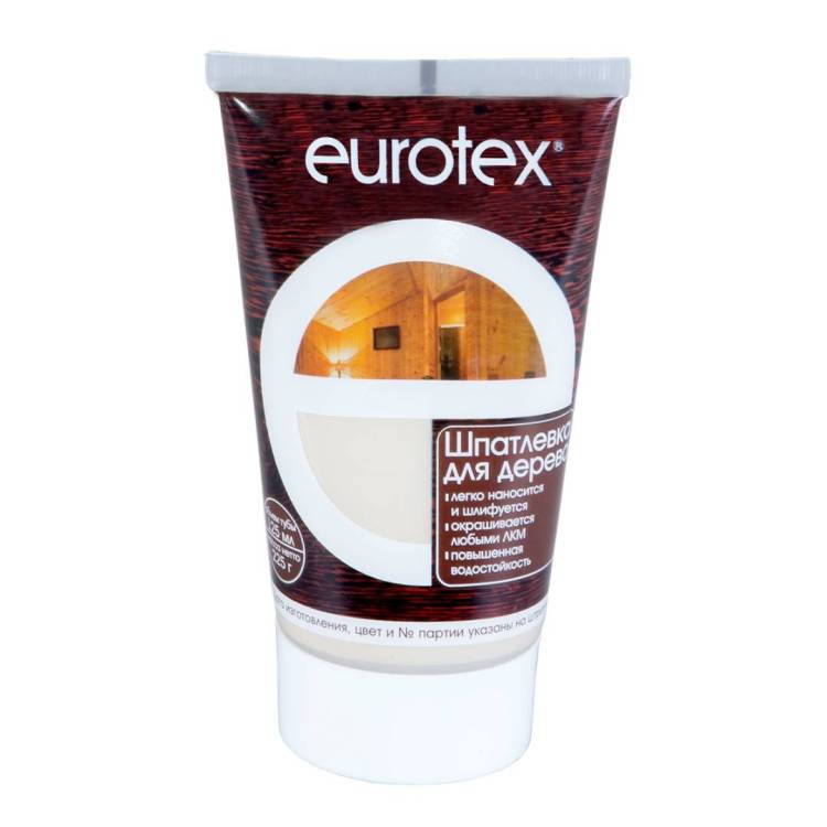 Шпатлевка для дерева для наружных и внутренних работ EUROTEX акриловая бук 0.225 кг