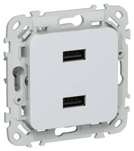 Розетка USB type A+A IEK Flite FI-U21-D31-K36 жемчуг