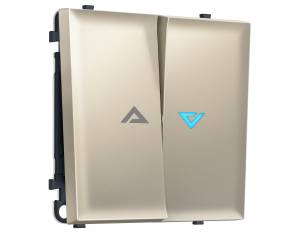 Комплект механизма 2-клавишного выключателя Ambrella Volt Sigma MS544460 шелк