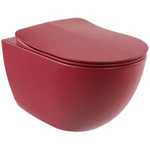 Унитаз подвесной Creavit Free FE322-11BR00E-0000 безободковый, берри матовый