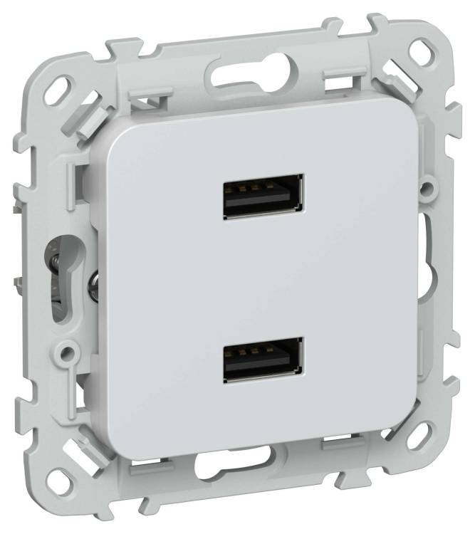 Розетка USB type A+A IEK Flite FI-U21-D31-K36 жемчуг