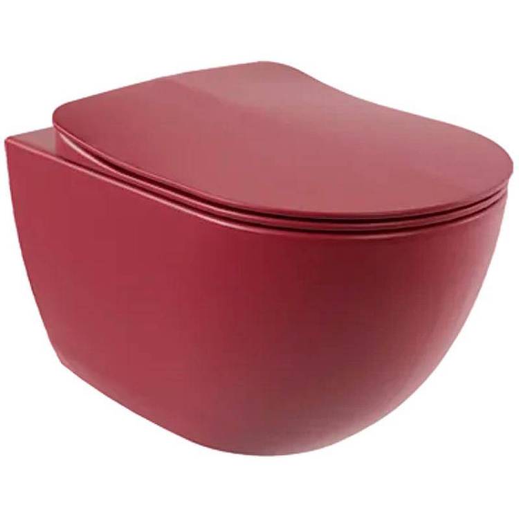 Унитаз подвесной Creavit Free FE322-11BR00E-0000 безободковый, берри матовый