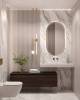 Раковина-столешница Armadi Art Flat 859-100-CLCT моноблок Calacatta 1010x452x80 фото 3