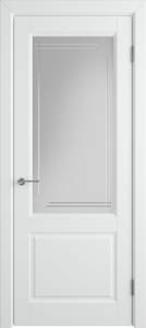 Межкомнатная дверь Владимирская Фабрика Дверей Dorren Polar стекло Crystal Cloud L 600x2000