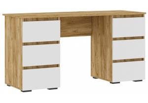 Стол письменный Woodville Элла ПС 02 547993 белый/дуб крафт золото 142x50x73