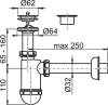 Сифон для раковины AlcaPlast A410 фото 3