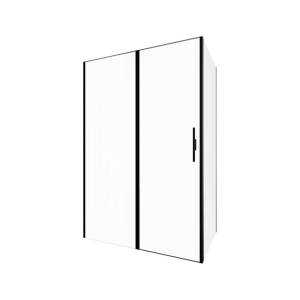Душевой уголок Allen Brau Priority 3.31012.BBA + 3.31021.BBA профиль черный брашированный, 1400x1000