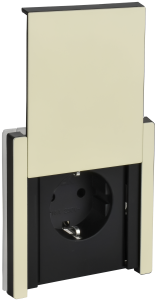 Розетка 1-местная с заземлением, шторками и крышкой IEK Forte&Piano FP-R16-16-44-M-K41 серый сланец