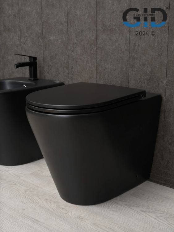 Унитаз приставной Gid Cortado TRS-263BM 62212Y черный матовый