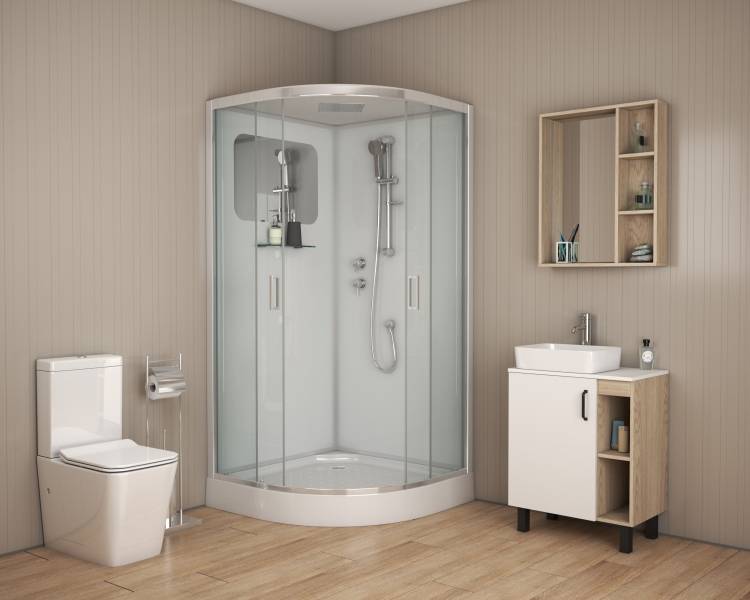 Душевая кабина Niagara Premium NG-6001-01 900х900х2100 низкий поддон 16 см стекло ПРОЗРАЧНОЕ